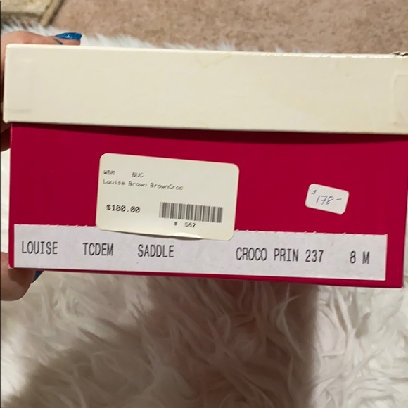 Lilly Pulitzer Louise Brown Croc Kitten Heel Mules - Picture 8 of 11